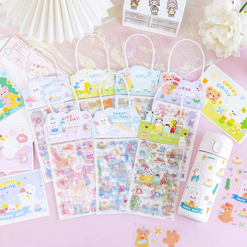 Miếng Dán Trang Trí Nhật Ký DIY Hình Túi Tote Dễ Thương
