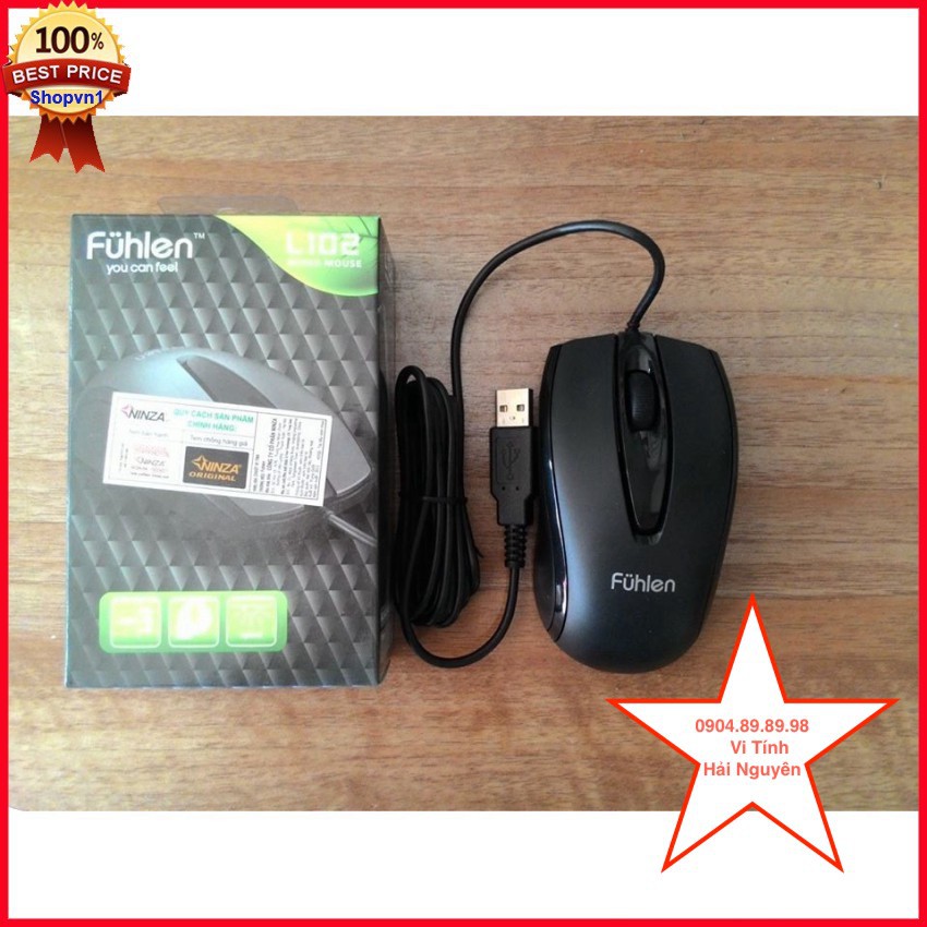 Chuột Fulhen L102 có dây _ Chuột Chơi Game Siêu Bền Bảo hành 1 năm