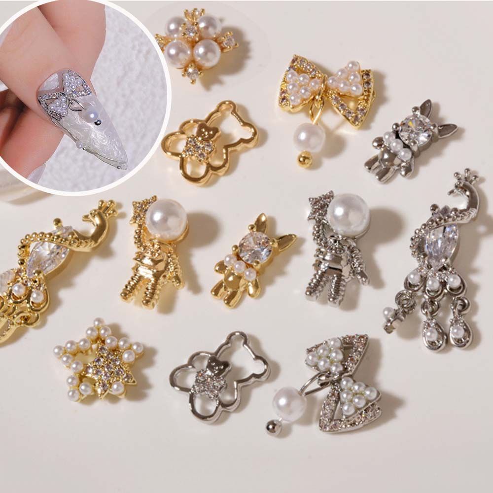 [Hàng mới về] Phụ kiện trang trí móng tay hình ngôi sao năm cánh 3D làm thủ công