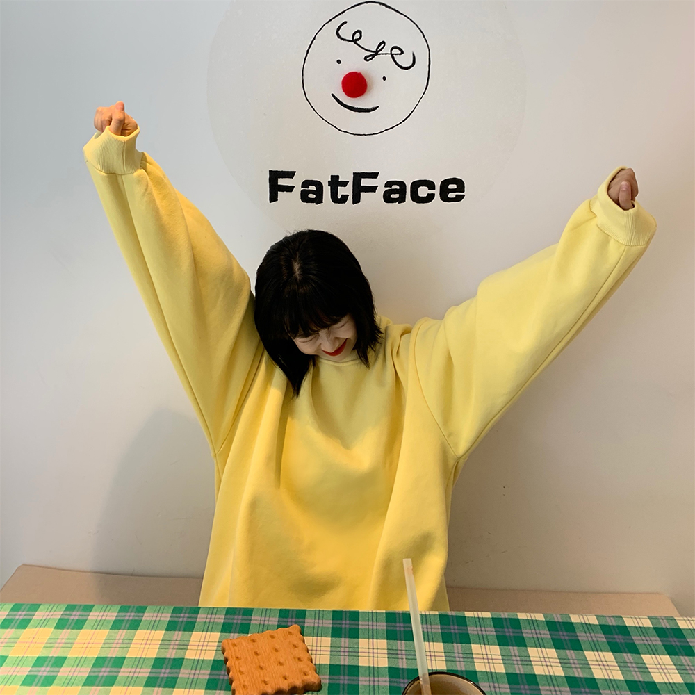 Áo len tay dài cổ tròn dáng rộng 63 màu sắc tùy chọn phong cách thường ngày thời trang cho nữ