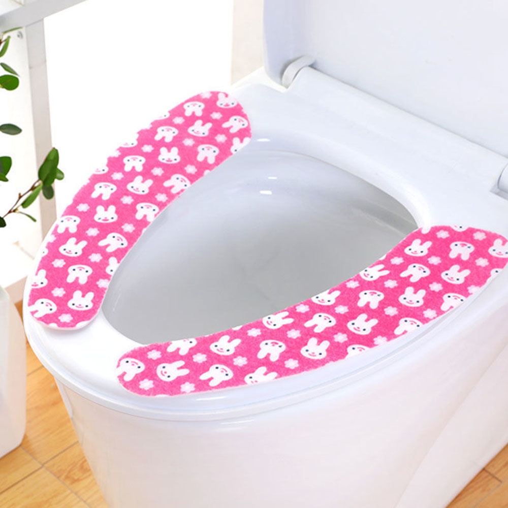 1 Cặp Miếng Dán Lót Bồn Cầu Chống Nước Kháng Khuẩn Có Thể Tái Sử Dụng