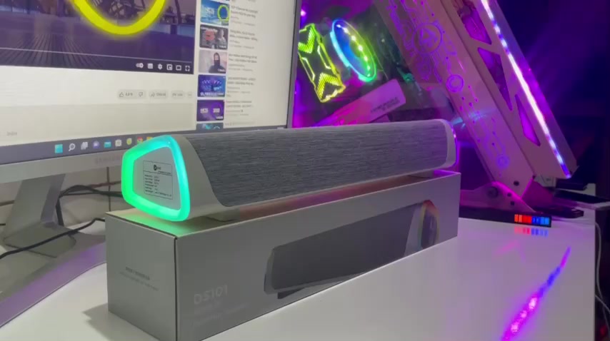 Loa Thanh Soundbar Bluetooth Đèn Led RGB Lenovo DS101 Màu Trắng - Loa Máy Tính Để Bàn Laptop Có Dây Bass Cực Mạnh | BigBuy360 - bigbuy360.vn