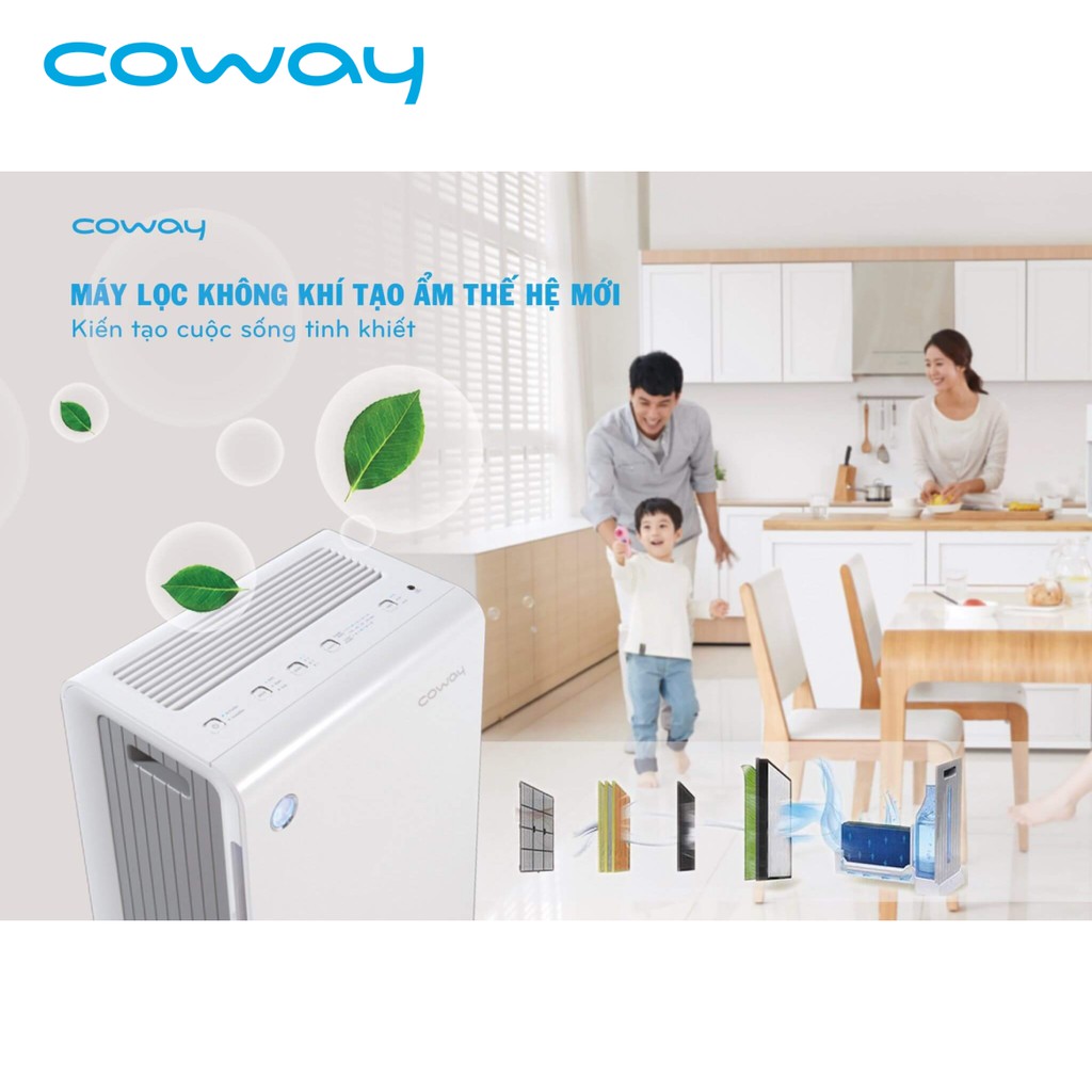 Máy Lọc Không Khí & Tạo Ẩm COWAY HERO (APM-1010DH) - Diện tích phòng ≤35m², Hàng Chính Hãng