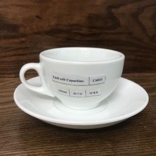 Combo 10 cốc cafe capuchino 250ml kèm đĩa