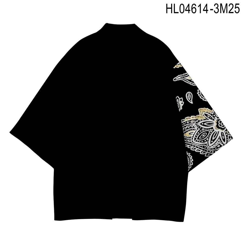 Áo Choàng Kimono In Họa Tiết Gợn Sóng 3D Thời Trang Nhật Bản Dành Cho Nam Nữ