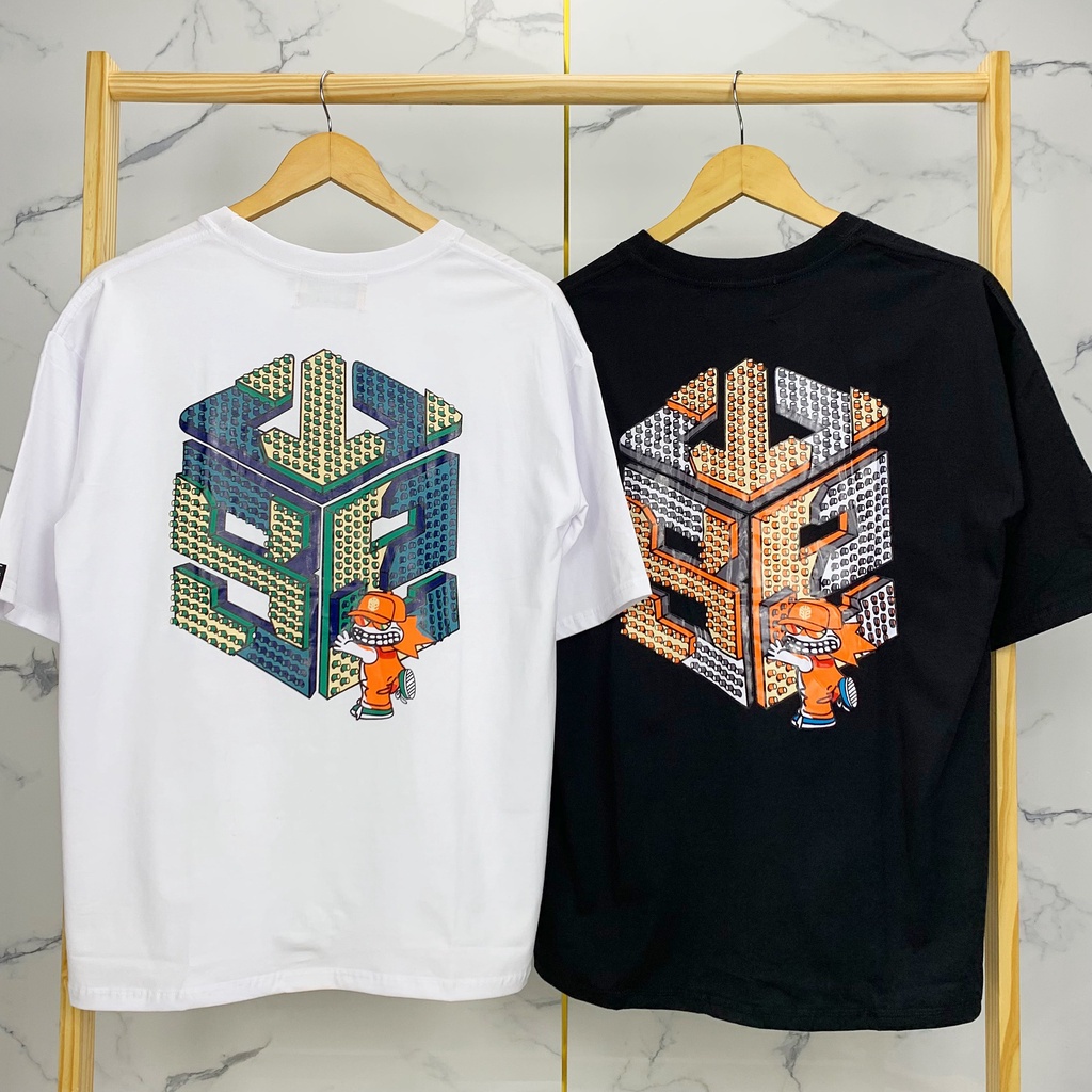 Áo Thun Tay Lỡ Phom Rộng Unisex Nam Nữ In Hình SWE lego, Vải TC 75% Cotton, Dày Mịn Đẹp