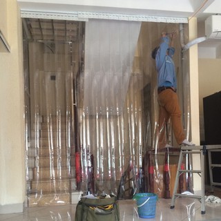 Rèm nhựa PVC ngăn lạnh điều hòa ( Rộng 2,9m x Cao 2,5m) - Rèm nhựa PVC giá rẻ - Màn nhựa PVC ngăn lạnh, chắn mưa gió