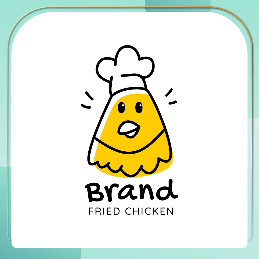 Mẫu logo hình gà con dễ thương cho quán đồ ăn vặt - Thiết kế theo yêu cầu cho các shop online