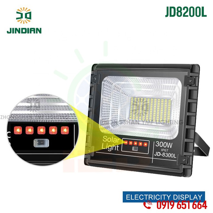 [XẢ KHO THU HỒI VỐN] Đèn năng lượng mặt trời 200W Jindian JD8200L