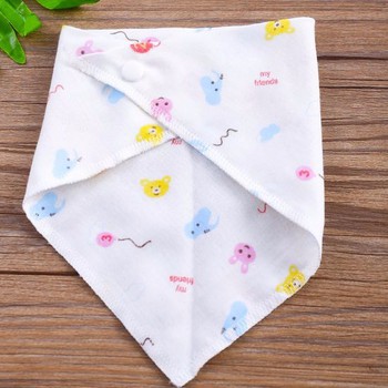 Yếm xô tam giác cúc bấm tiện dụng. Khăn yếm 4 lớp cho bé