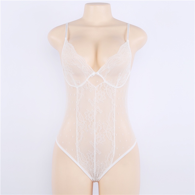 Áo Liền Thân Nữ Bodysuit 2 Dây Sexy Xuyên Thấu Chấm Bi Ôm Body Gợi Cảm | BigBuy360 - bigbuy360.vn