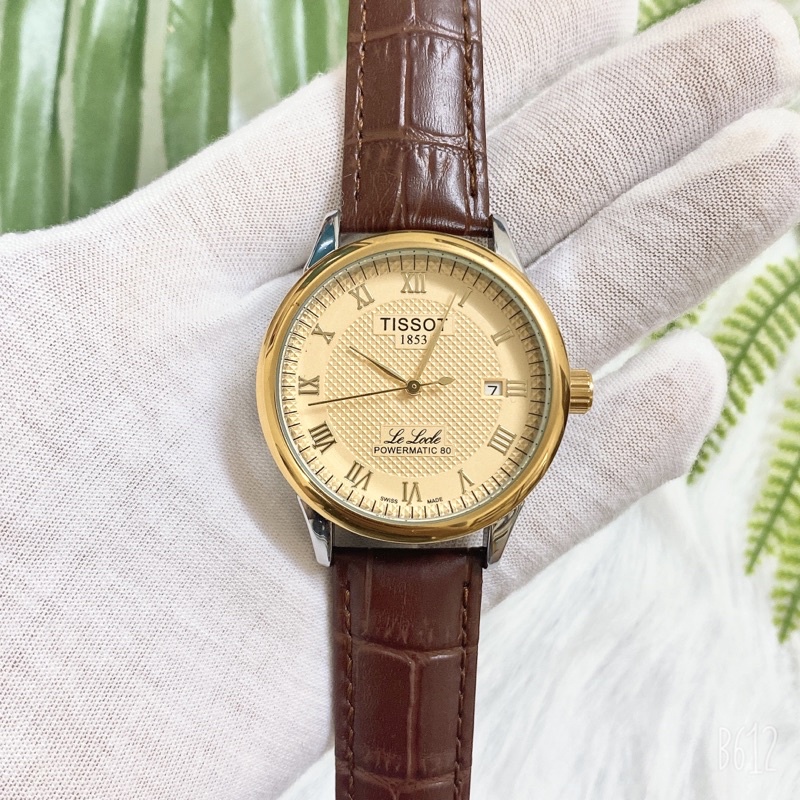 Đồng hồ nam tissot cơ nam dây da nâu mặt mạ vàng lấp lánh siêu bền bỉ phong cách lịch lãm | BigBuy360 - bigbuy360.vn