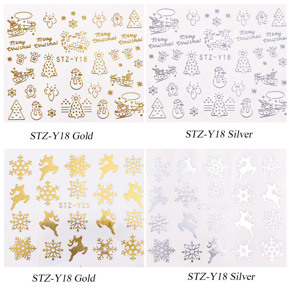 Hình Dán Móng Tay 3D Kim Loại Chủ Đề Giáng Sinh|Phụ Kiện Trang Trí Móng Tay Nghệ Thuật