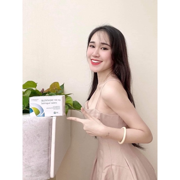Viên Ngậm Trắng Da Dưới Lưỡi Glutathione 100mg - Nhập Khẩu Italy