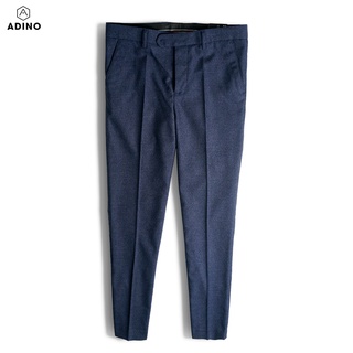 Quần âu nam ADINO màu xanh tím vải cotton cao cấp dáng slimfit trẻ trung lịch lãm QA91