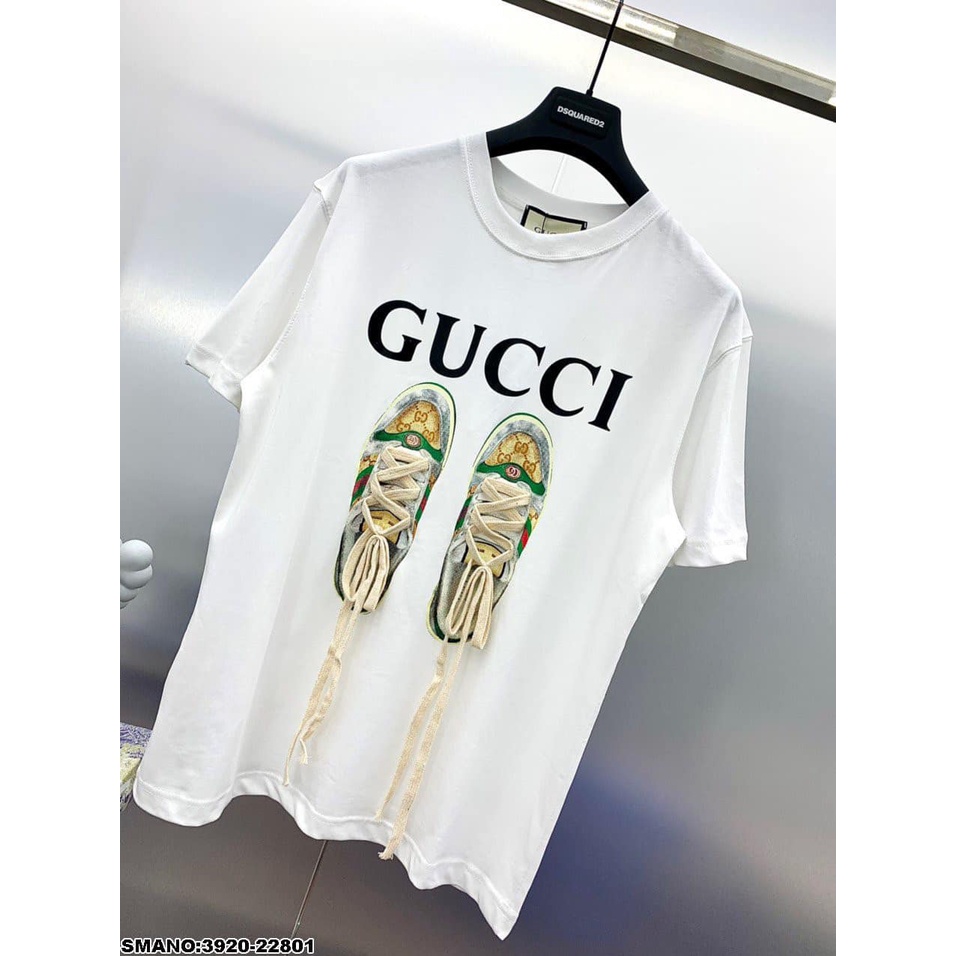 Áo Phông Hè Siêu Hot Thêu Nổi GUCCIi Fom Nam Nữ Hot Trend GAREMSTORE
