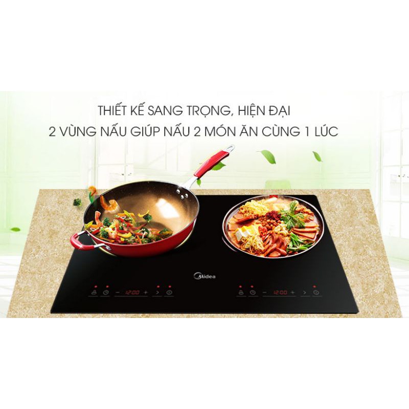 Bếp điện đôi từ hồng ngoại lắp âm Midea MC-IHD361-mới 100% chính hãng-bảo hành 2 năm