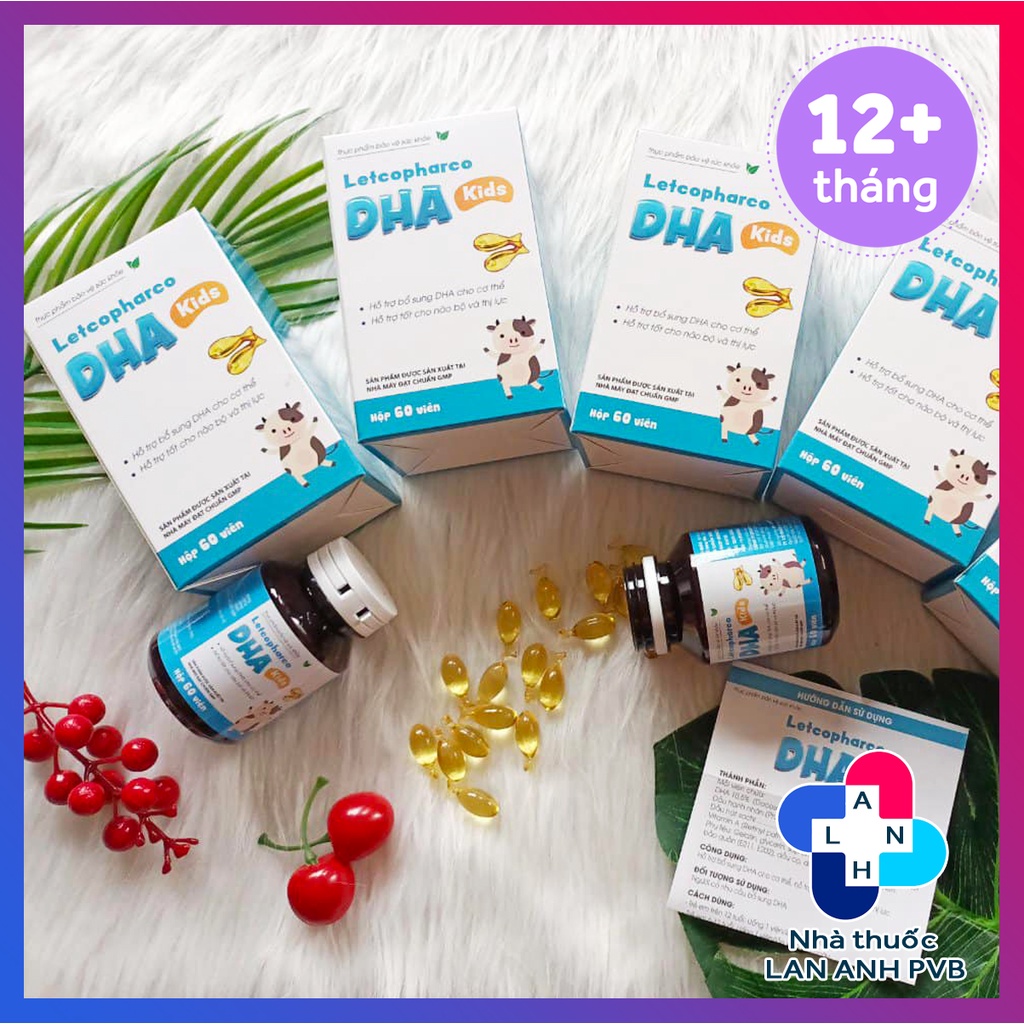 Letcopharco DHA KIDS - Bổ sung cho bé DHA tốt cho não bộ và thị lực.