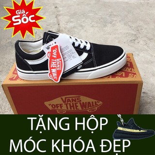 [MIỄN PHÍ SHIP + HỘP + MÓC KHÓA] Giày Van đen trắng