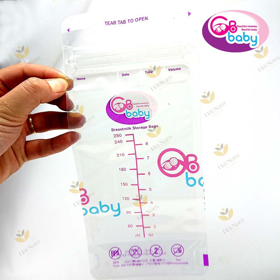 [Sỉ giá tốt] Combo 1 thùng túi trữ sữa GB babyby ( 12 hộp 50 túi 250ml )