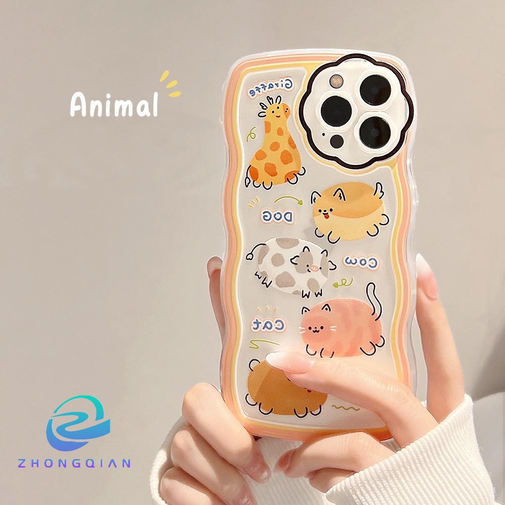 Ốp Điện Thoại Mềm Chống Sốc Họa Tiết Động Vật Hoạt Hình Cho iPhone 13 12 11 Pro XS Max X XR 7 8 plus