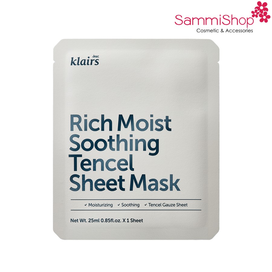 Mặt Nạ Dear Klairs Dưỡng Ẩm Và Làm Mịn Da Rich Moist Soothing Tencel Sheet Mask 25ml