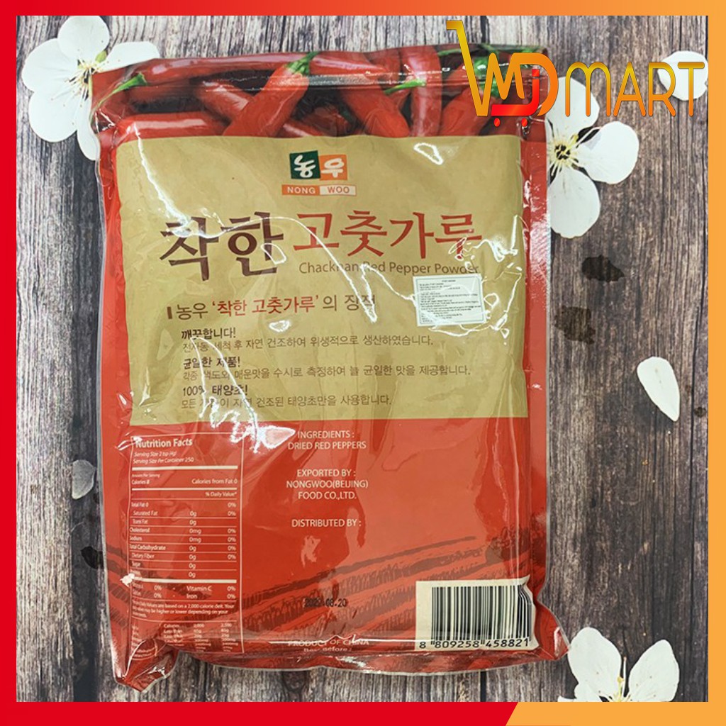 BỘT ỚT NONGWOO CHACKHAN HÀN QUỐC GÓI 1KG