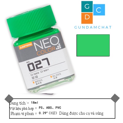 Sơn gốc dầu màu cơ bản Neo Color Jumpwind JW025-JW038 - Sơn Mô Hình