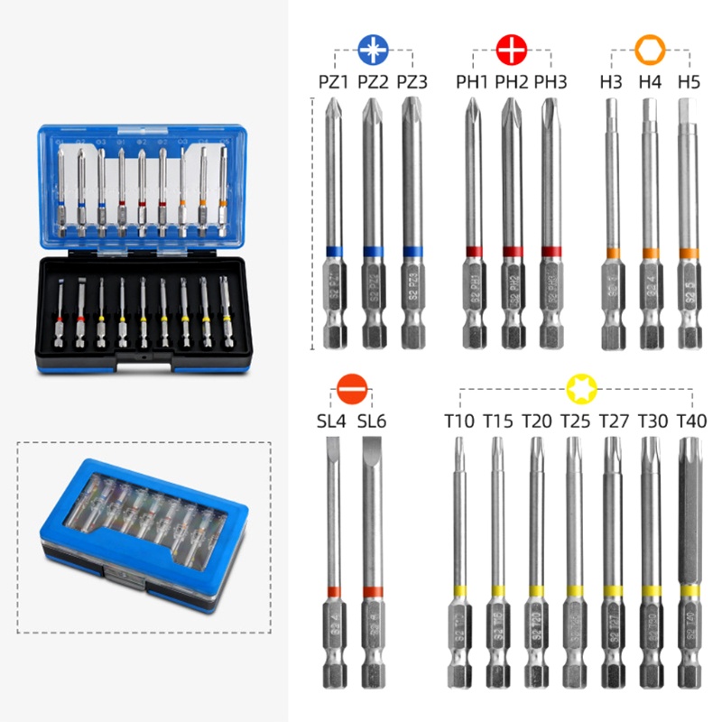 Tua Vít Điện Đầu Tròn 75mm 1 / 4 &quot;Hiệu Suất Cao Chuyên Dụng