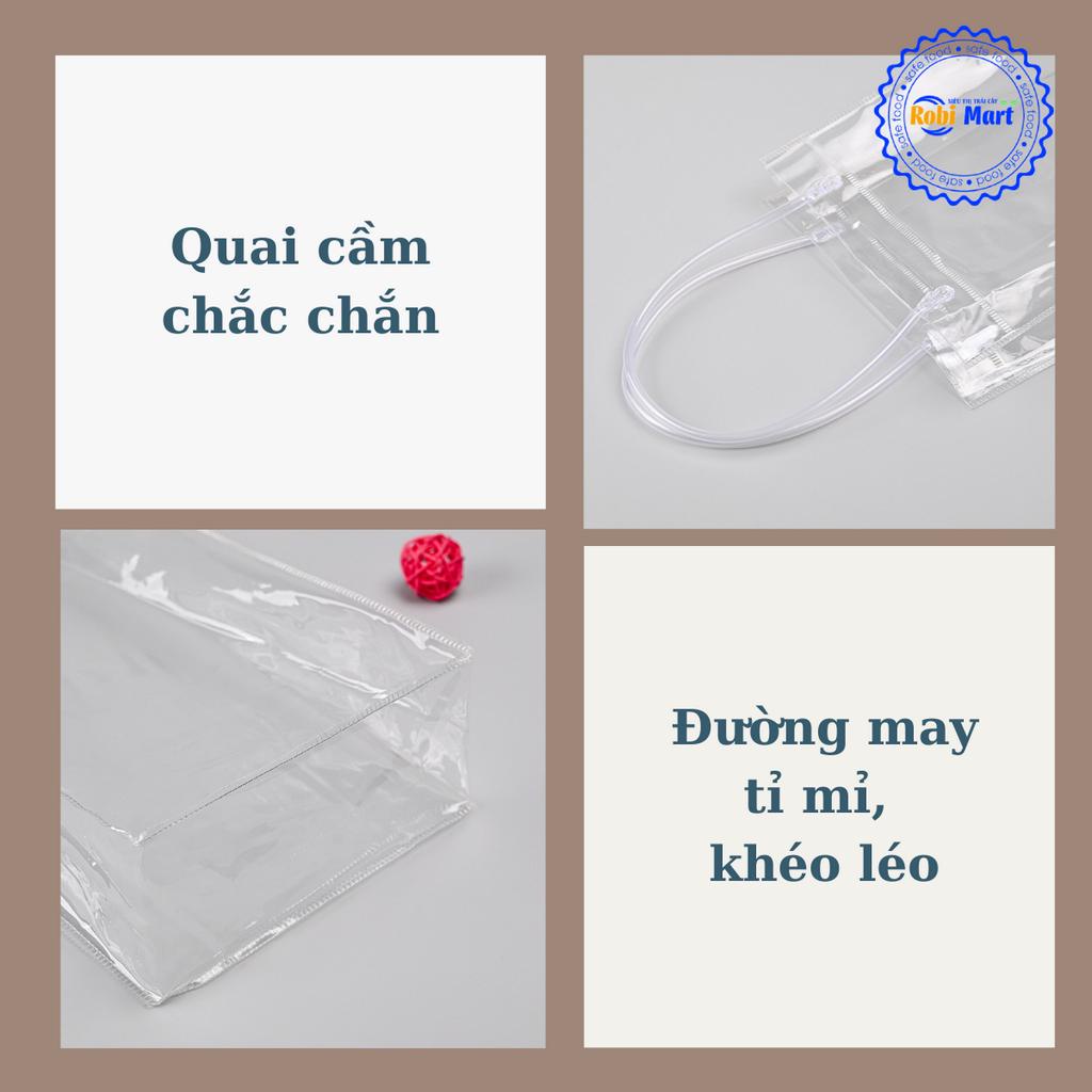 Túi nhựa trong suốt đựng ly giữ nhiệt, mỹ phẩm, quà tặng xinh xắn