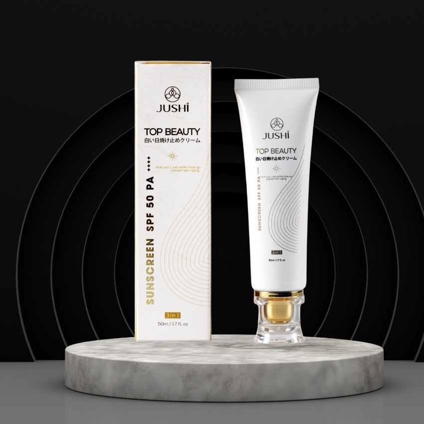 Kem Chống Nắng Top Beauty Jushi Bảo Vệ Làn Da Tối Ưu Chiết Xuất Từ Thành Phần Thiên Nhiên, Chống Mồ Hôi Và Nước