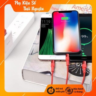 Cáp Sạc 3 Đầu Hoco X26 Ligting Micro Type C Iphone Android( Hàng chính hãng BH 12 Tháng).