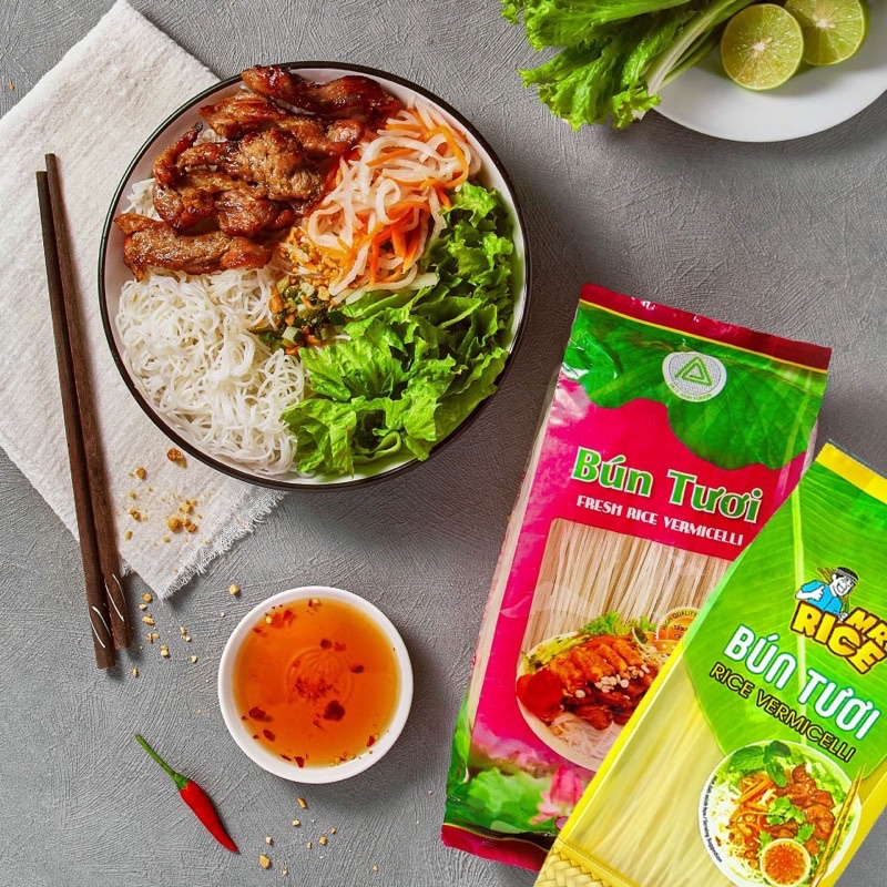 Bún tươi cao cấp siêu ngon -Bún tươi thượng hạng Mr.Rice - Bún tươi dạng khô Duy Anh