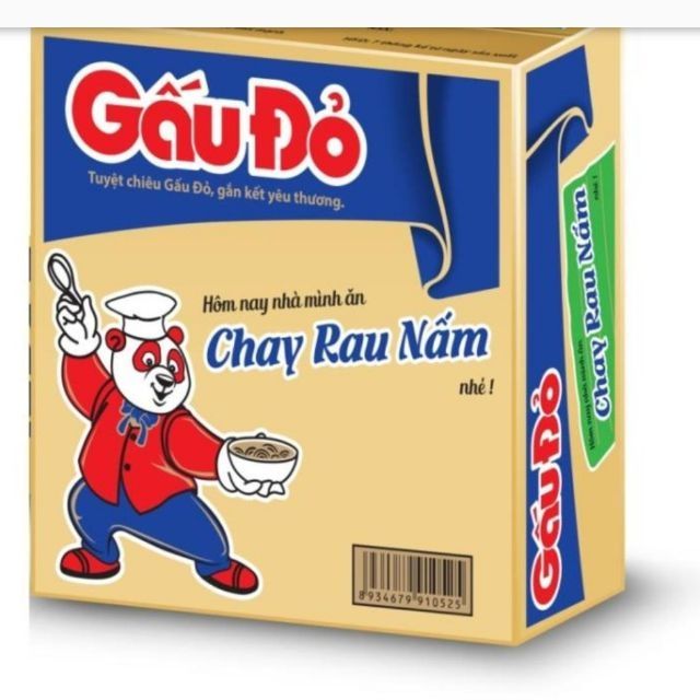 Mì Gấu đỏ chay rau nấm thùng 30 gói x 63g