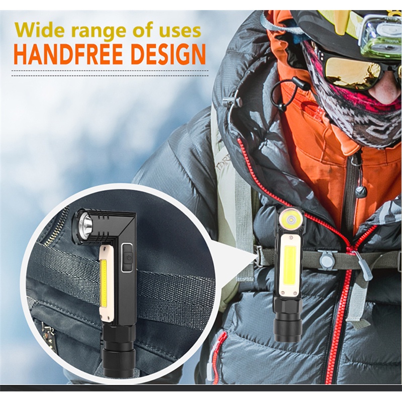 Đèn Pin Siêu Sáng Đèn Mini Siêu Sáng - Đầu Đèn Có Thể Xoay 90 Độ