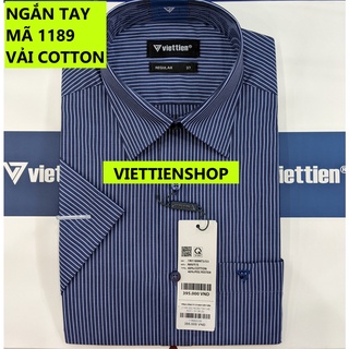 (1189 SS) ÁO SƠ MI VIỆT TIẾN NGẮN TAY KẺ SỌC