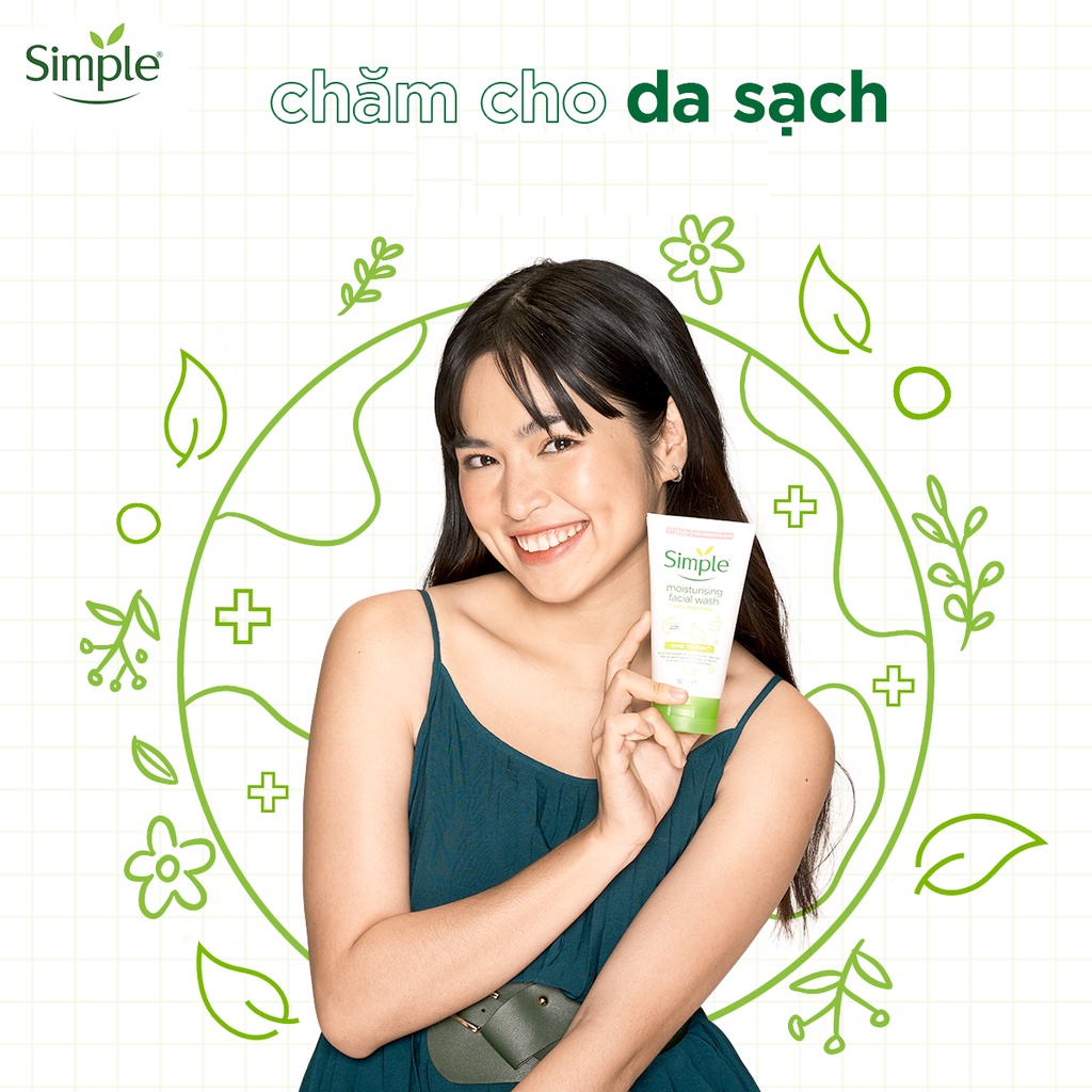 Sữa Rửa Mặt Giúp Cấp Ẩm, Làm Sạch Sâu Simple Kind To Skin Moisturising Facial Wash 150ml