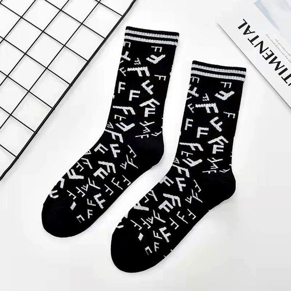 Vớ Cổ Trung In Chữ Sáng Tạo Thời Trang Nhật Bản Cổ Điển Dành Cho Bạn Nữ VANES1