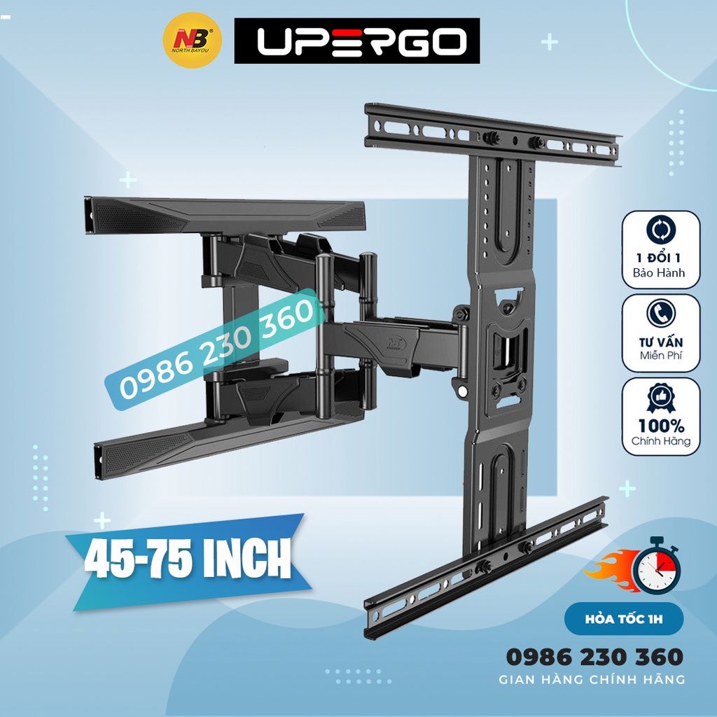 NB P6 / Giá Treo Tivi P4 45 - 75 Inch - GiáTreo Tivi Xoay Góc Tường - Đa Năng Chính Hãng NorthBayou