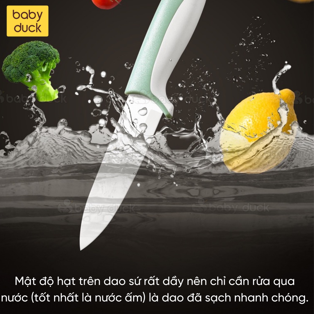 Dao sứ thái hoa quả siêu sắc và bền, dao thái đồ ăn dặm cho bé