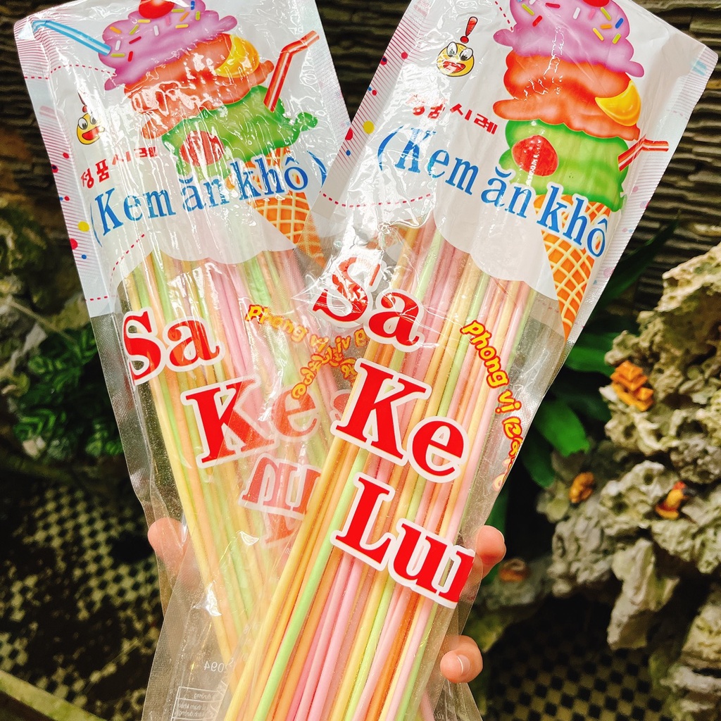 Bịch Kẹo Ống C bột siêu dài 50 cm khổng lồ, Đồ Ăn Vặt Cổng Trường