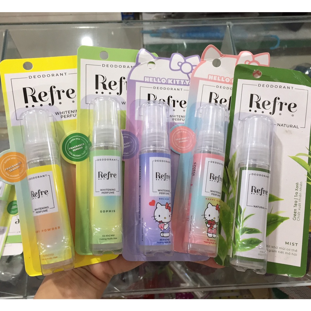 Refre Whitening (dạng xịt) Xịt khử mùi chiết xuất từ thiên nhiên