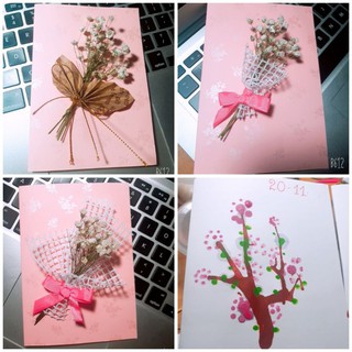 Thiệp hoa khô handmade