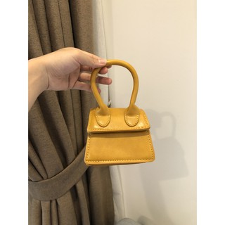 Mini bag phong cách đơn giản đựng son môi túi nhỏ đeo vai màu vàng túi xách nhỏ 2020