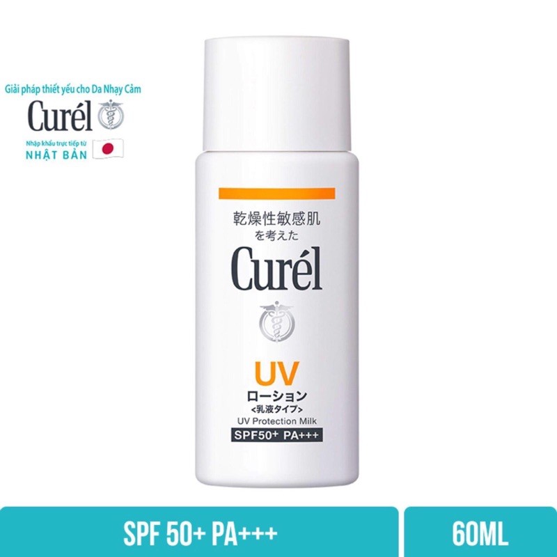 (Sẵn) KEM CHỐNG NẮNG CUREL UV PROTECTION MILK SPF 50+/ PA +++ 60ml