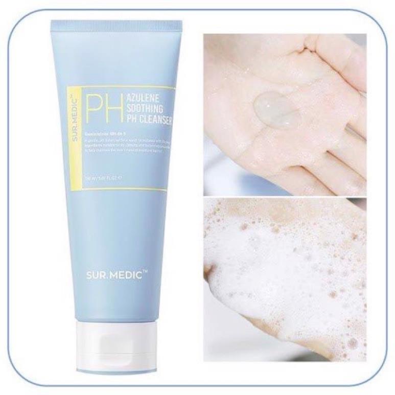 Sữa Rửa Mặt SURMEDIC PH Azulene Soothing PH Cleanser Dưỡng Ẩm Chuyên Sâu 150ml