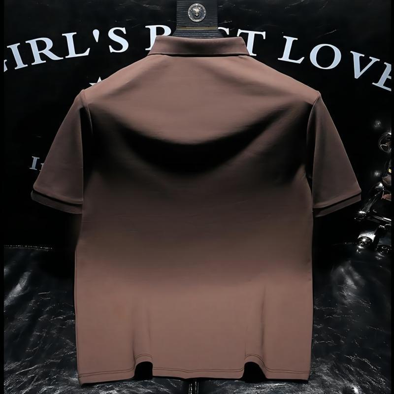 Áo Thun Polo Ngắn Tay Màu Sắc Tương Phản Thời Trang Cho Nam