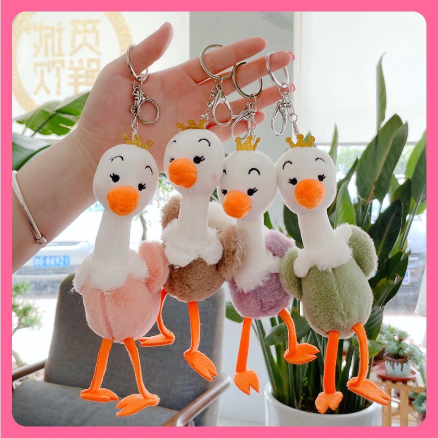 Móc khóa thú nhồi bông Lạ đà sắc màu cute treo cặp sách balo siêu đáng yêu
