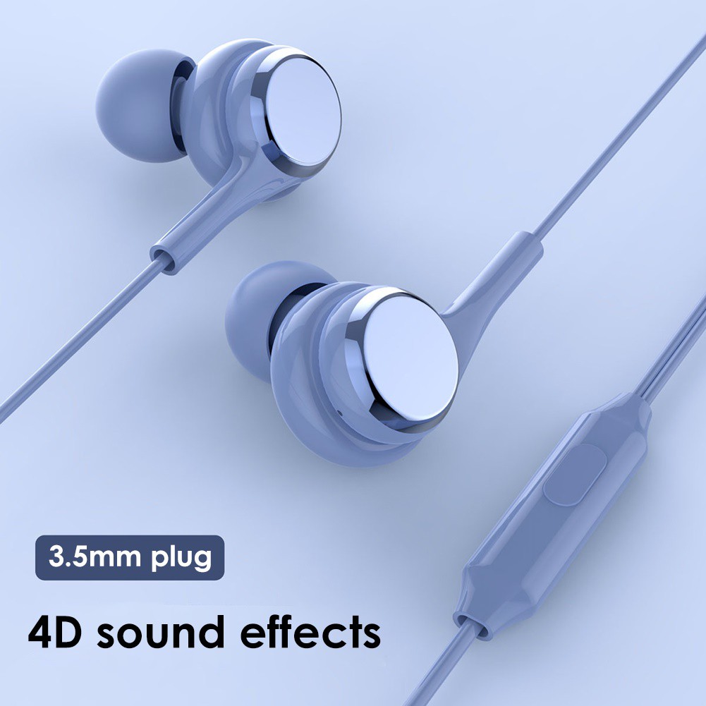 Tai nghe nhét tai có dây 4d kèm mic 3.5mm dùng cho điện thoại/ máy tính