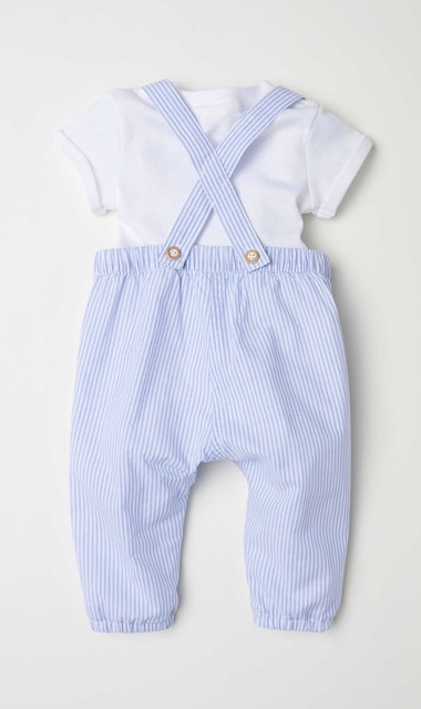 Set quần yếm kèm áo body HM auth